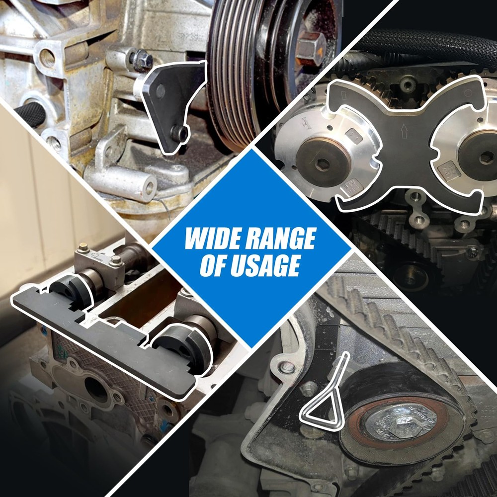 18PCS Engine Timing Tool Kit, Camshaft Locking Set with Flywheel Lock, Blue