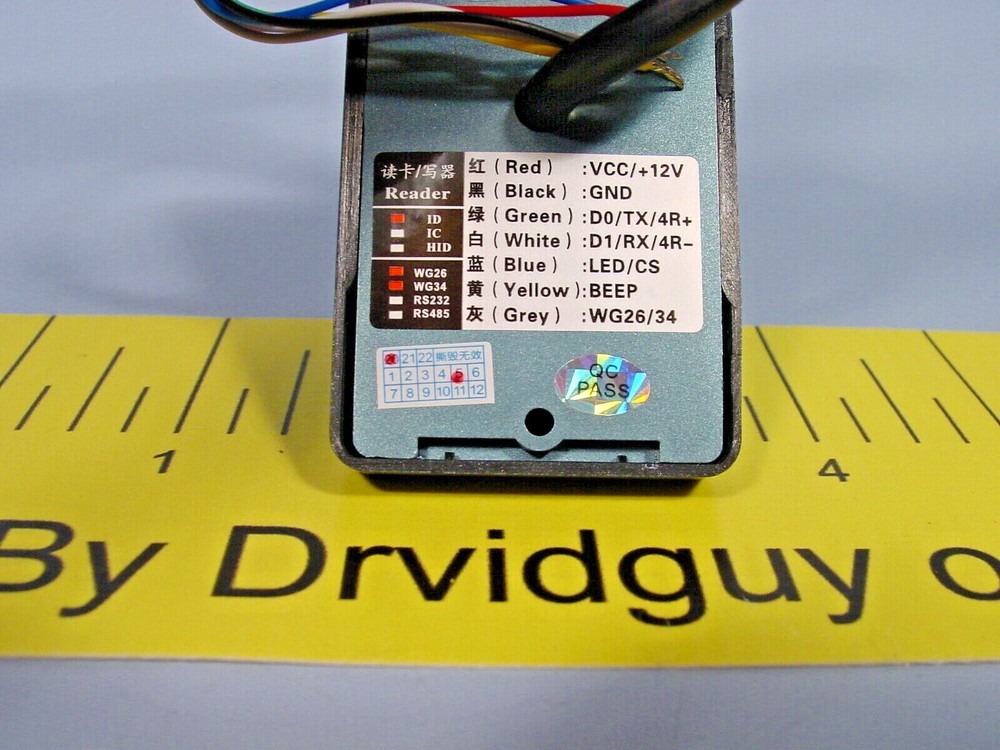 *Wiegand WG26/34 Waterproof RFID Card Access Control Reader; LED Indicator
