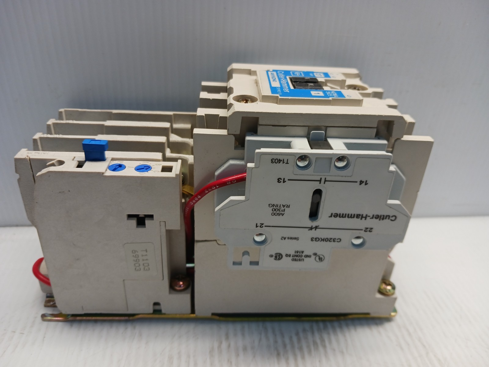 Cutler Hammer AN16DN0 Size 1 Motor Starter Coil 120 Vac Contacts are 99.9% Good