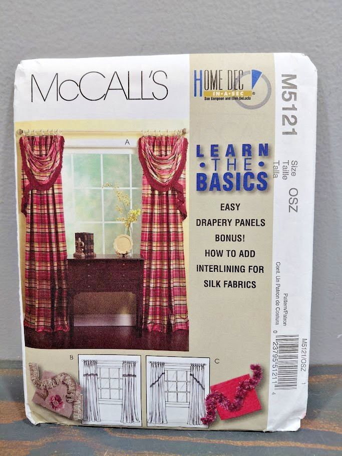 McCall's M5121 Easy Drapery Panels Sewing Pattern Uncut