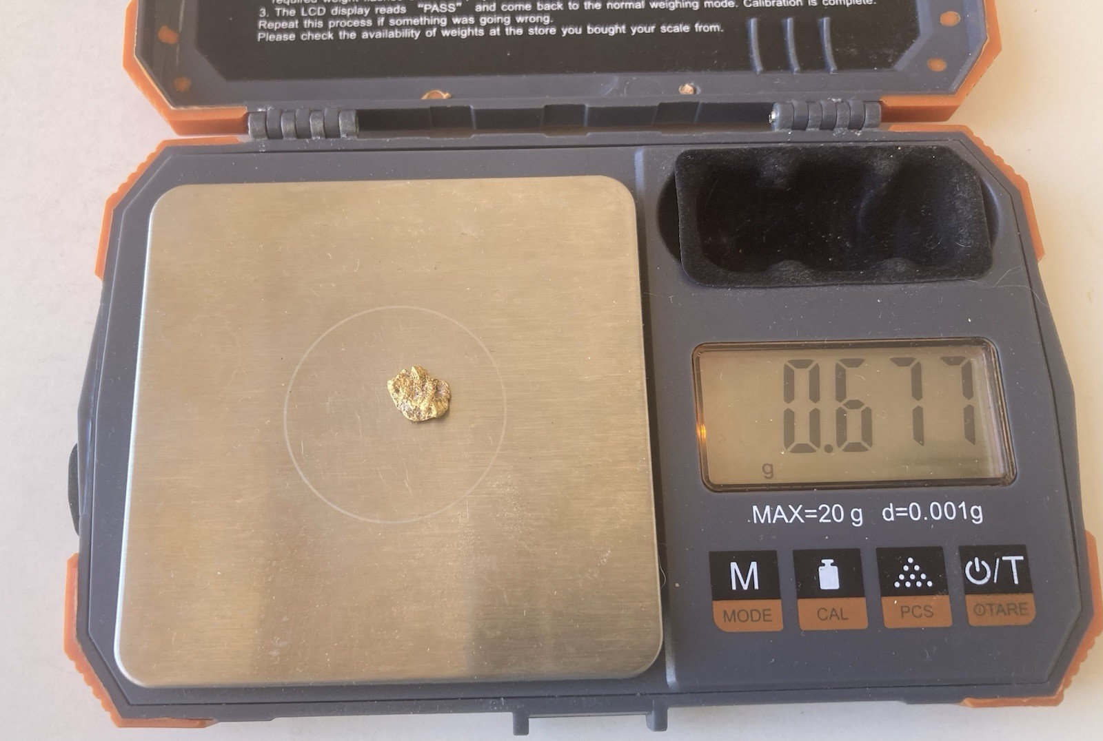 Gold 1 Placer Nugget Picker .67 Gram Total Coarse Southern California Desert