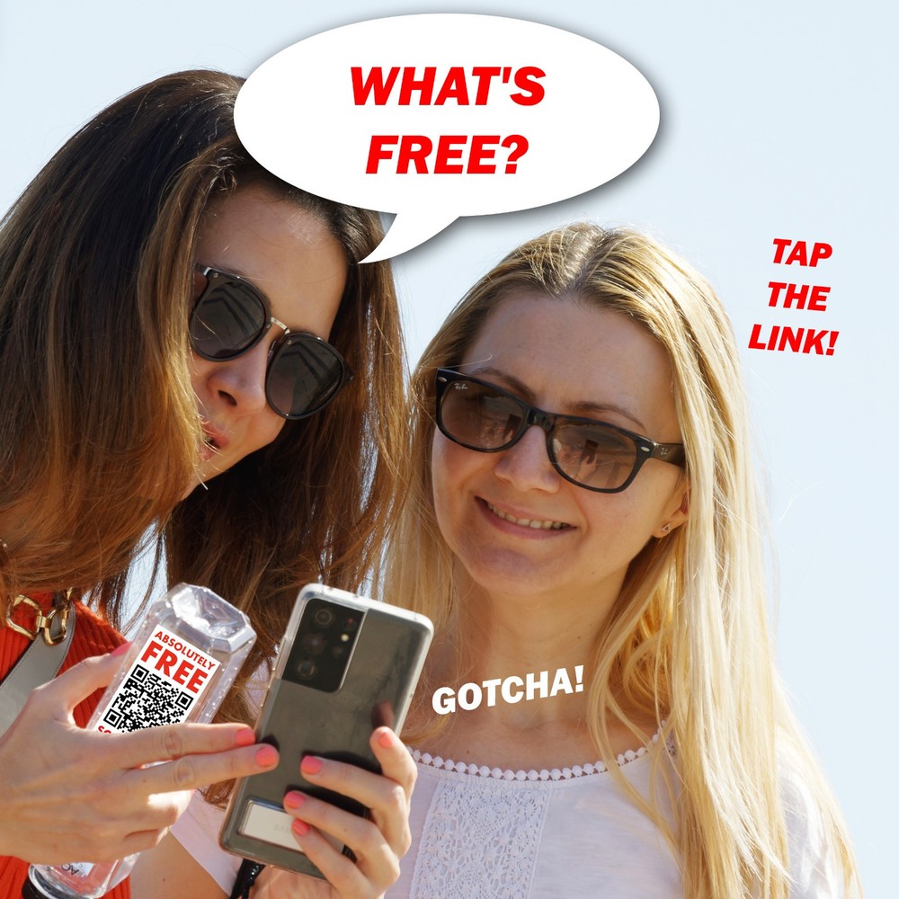 Gotcha QR Code Prank Stickers - 25 QTY