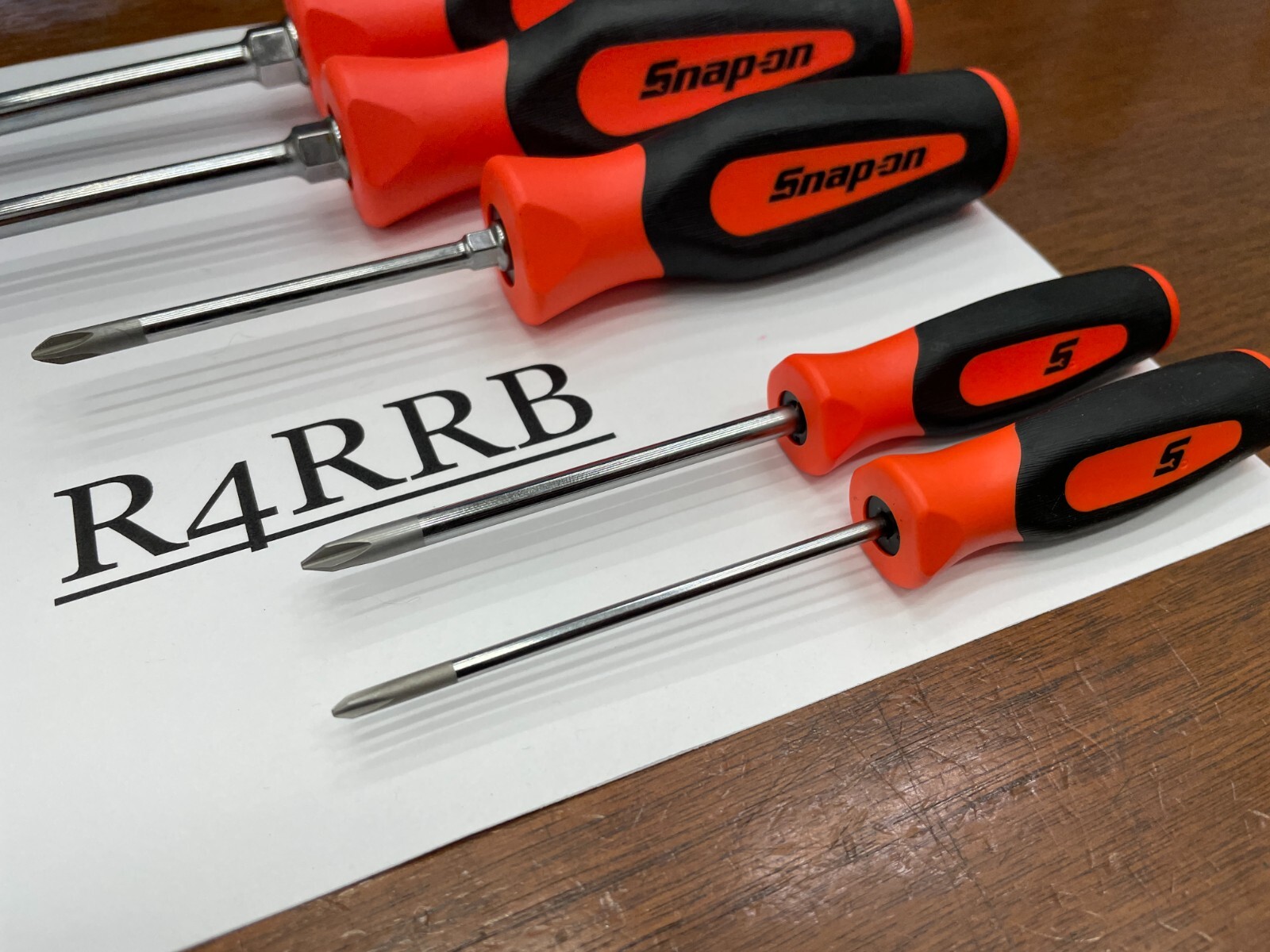 Snap-on Tools NEW 5pc ORANGE Soft Grip ALL PHILLIPS TIP Screwdriver Set SGDP50BO