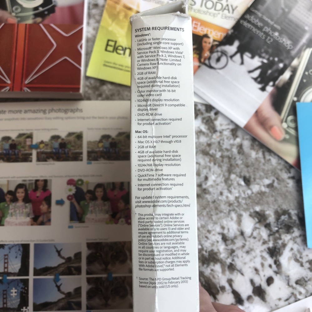 Photoshop Elements 12 Mac PC Windows Software w/ Serial Number