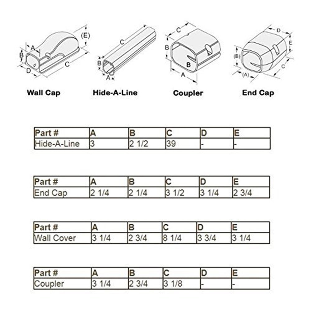 - Mini Split Line Set Cover Kit - Paintable Mini Split Cover for Air Conditio...