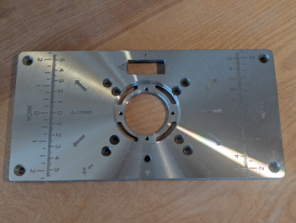 Aluminum Router Table Insert Plate w/Accessories