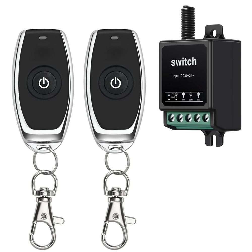 DC12V Remote Control Switch,10A Relay Mini Wireless Switch,Dry Contact Relay Rem