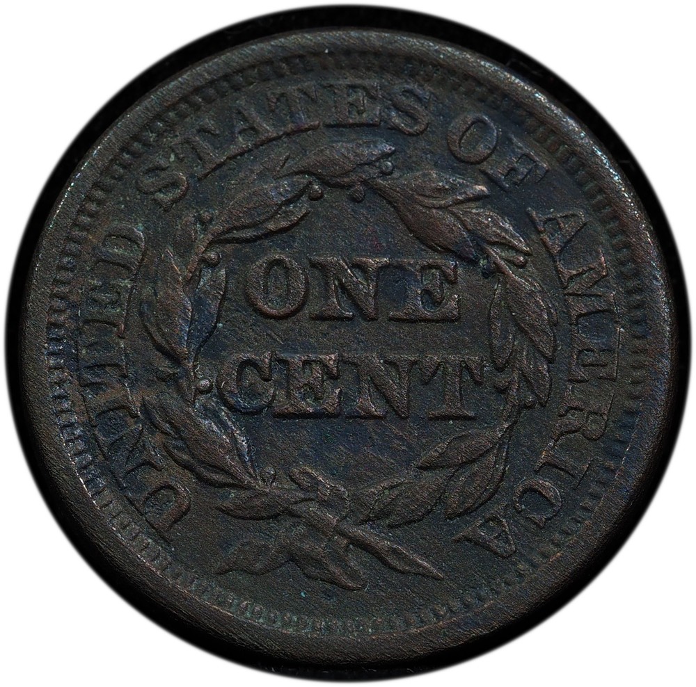 1846 Braided Hair Large Cent XF+