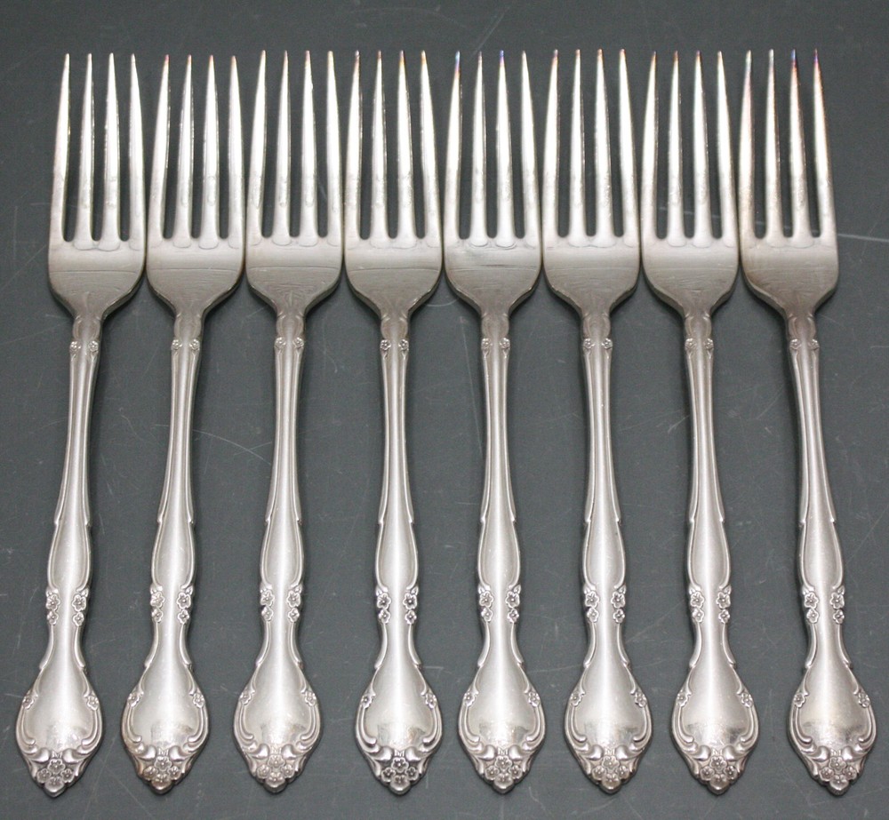 (57 Pieces) Oneida Community Flatware Set AFFECTION, Silverplate Silverware Lot