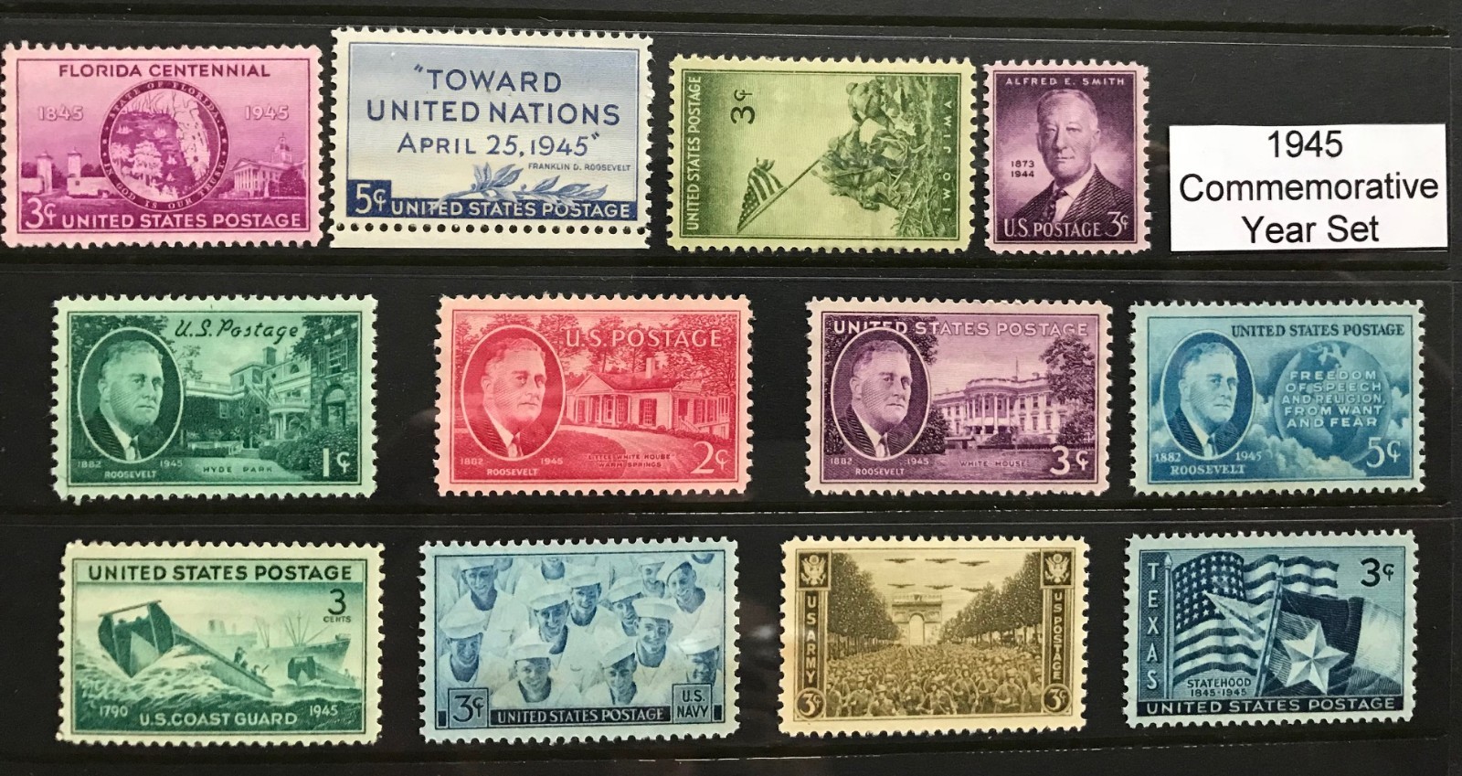 1945 US Commemorative Year Set (Complete) #927-938 MNH  FREE SHIPPING