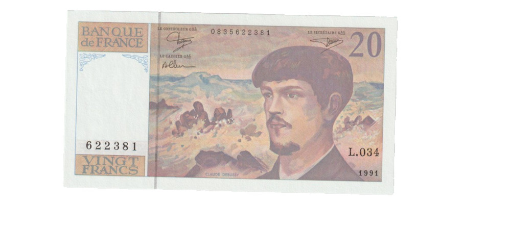 FRANCE 1991 20 FRANCS BANKNOTE P151e UNCIRCULATED