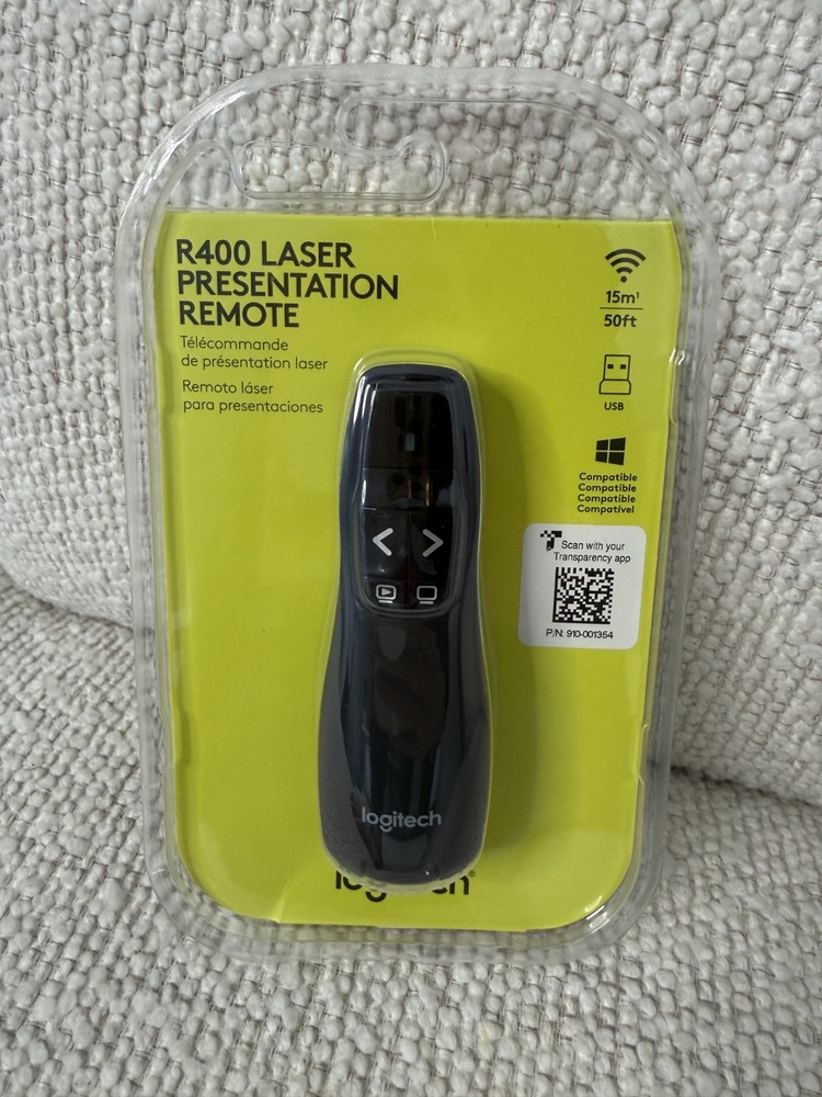 Logitech R400 Wireless Laser Presentation Remote – NEW Sealed – USB Receiver