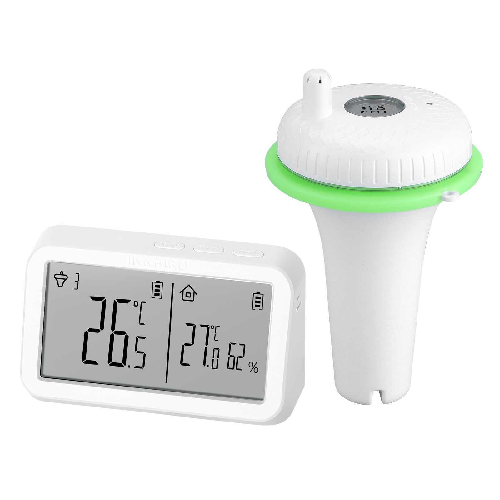Inkbird Waterproof Wireless Pool Thermometer Easy Read Water Temperature Monitor