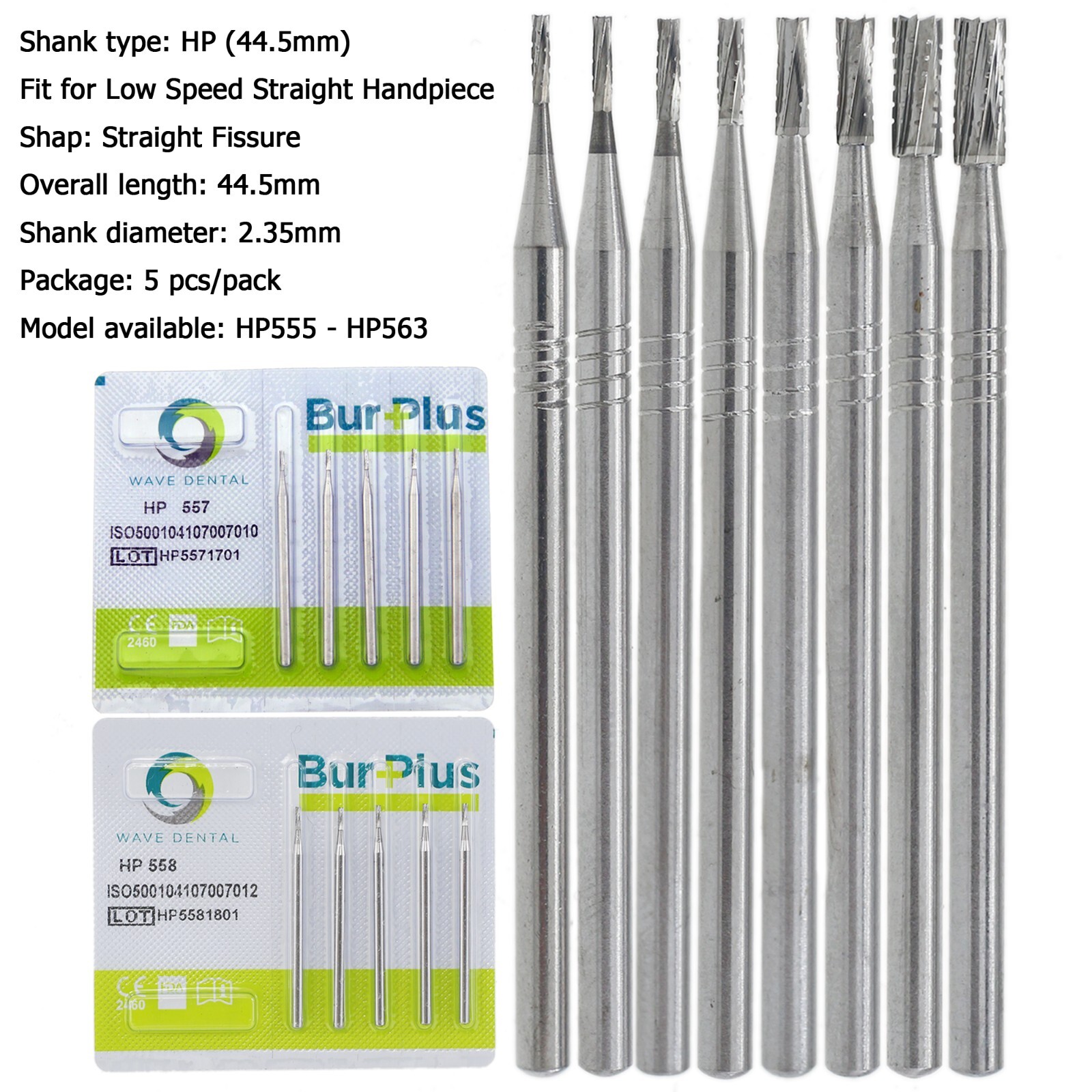 Wave Dental Carbide Burs Round HP Surgical Burs For Straight Handpiece HP 8 557