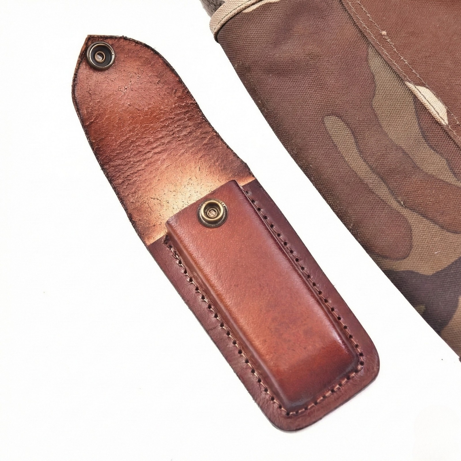 Leather Knife Sheath Belt Pouch Fits Buck 110 Folding Valentine's Gift For Him