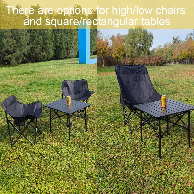 Foldable and portable aluminum camping table, portable/height adjustable, 1 pcs