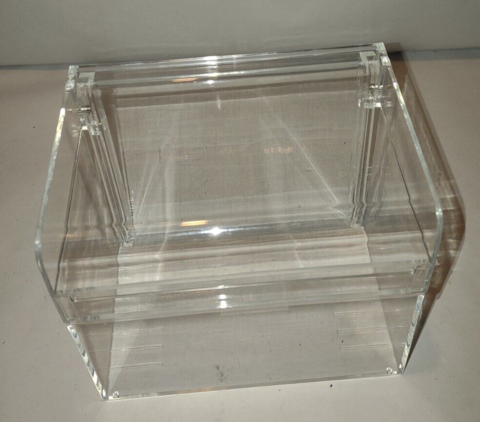 Clear Acrylic Multi-Purpose Holder with Hinged Lid