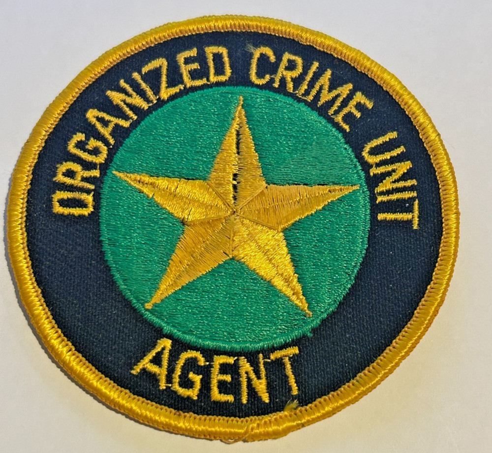 Vintage Organized Crime Unit Agent Texas? Patch Unused