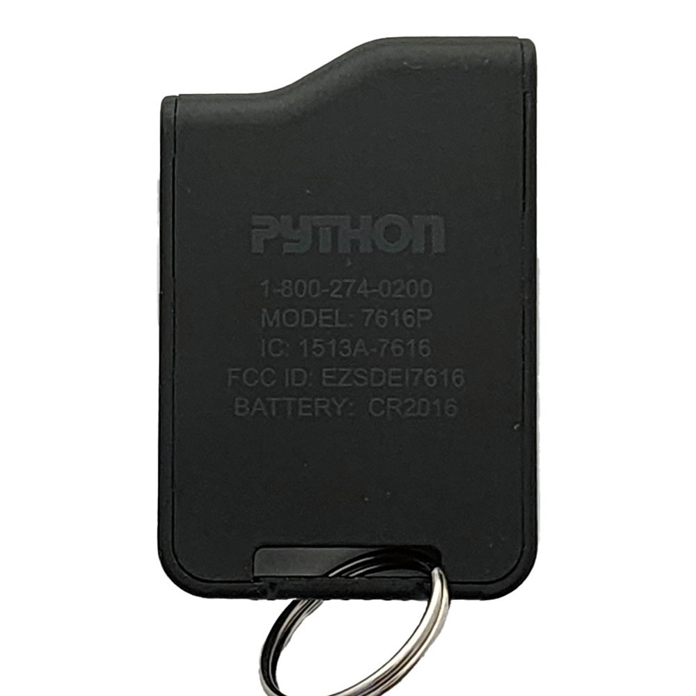 New 1-button PYTHON (DEI) 7616P Keyfob Remote FCC ID EZSDEI7616