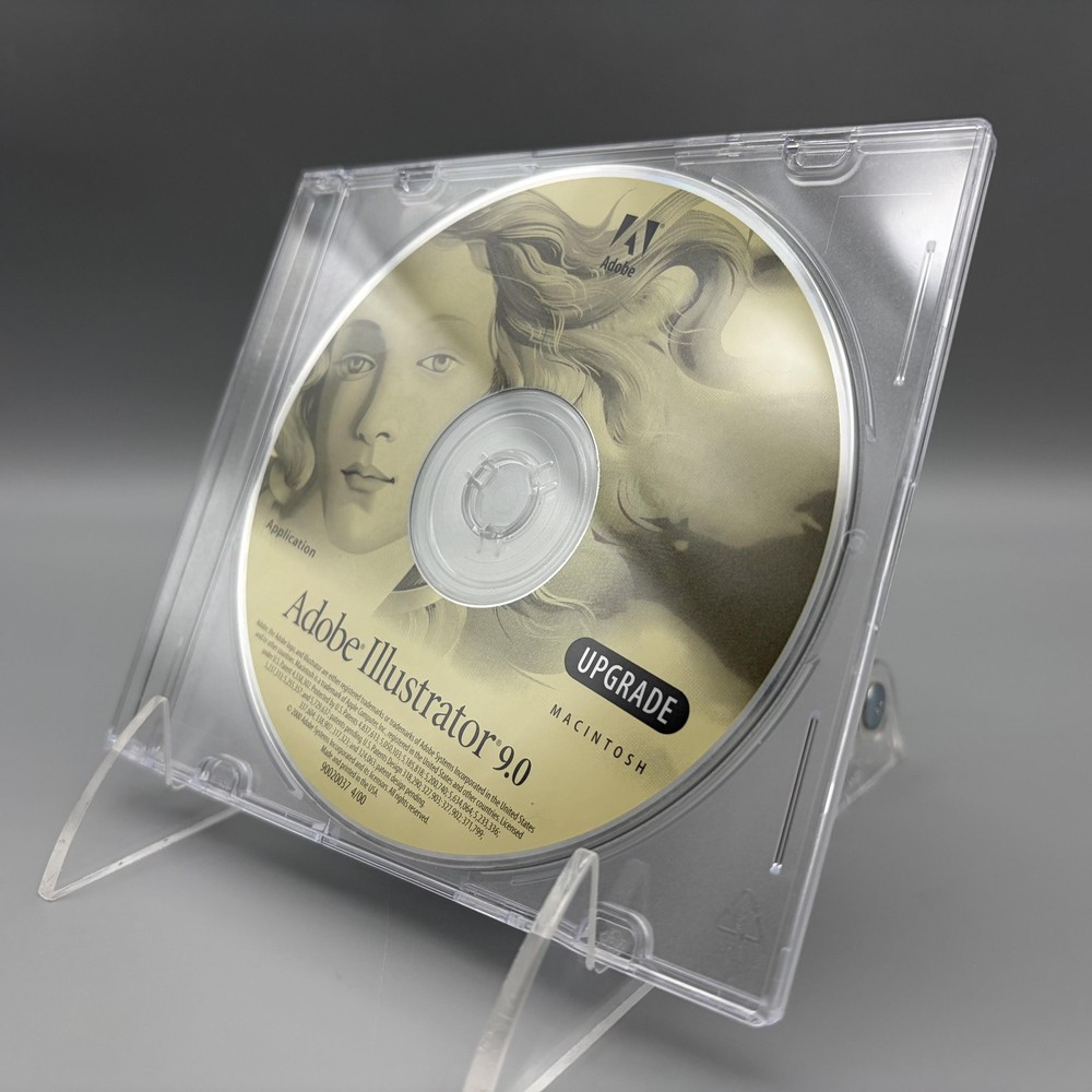 Vintage Adobe Illustrator 9.0 Macintosh Upgrade Application CD-ROM Mac Software