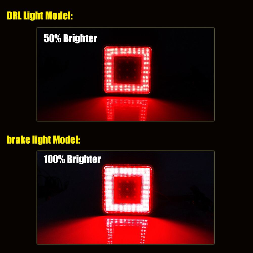 LED Run/Brake/Reverse Towing Hitch Cover Light for Class III 2" Trailer Receiver