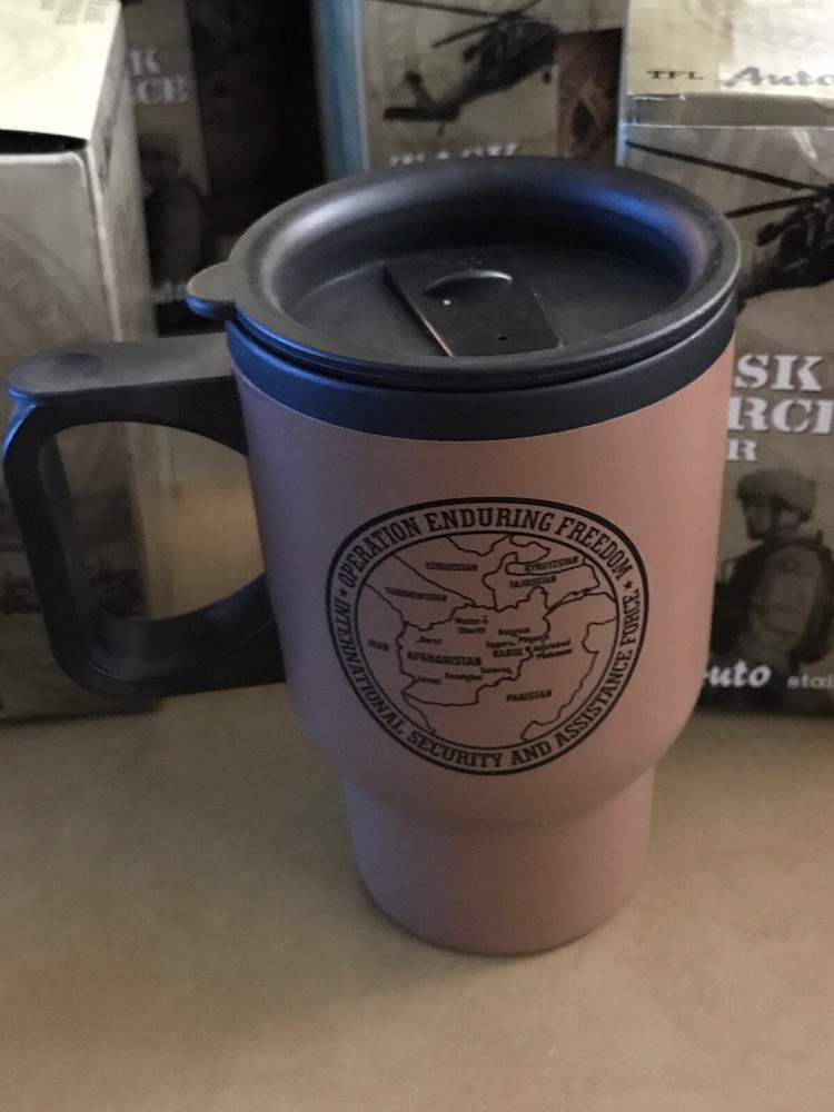 ARMY Operation Enduring Freedom 16 oz Stainless Coffee Mug Security Task Force