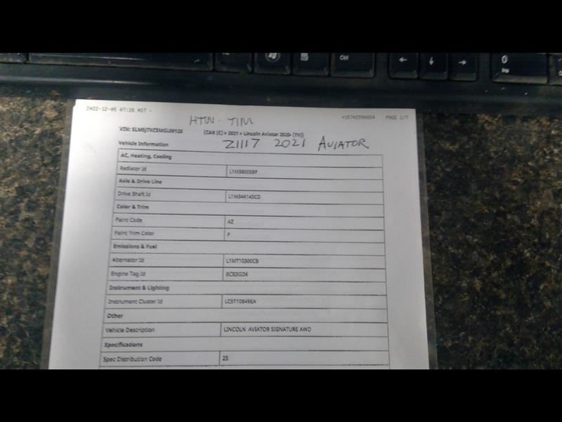 Camera/Projector Camera Windshield Mounted Fits 20-24 AVIATOR 2373236