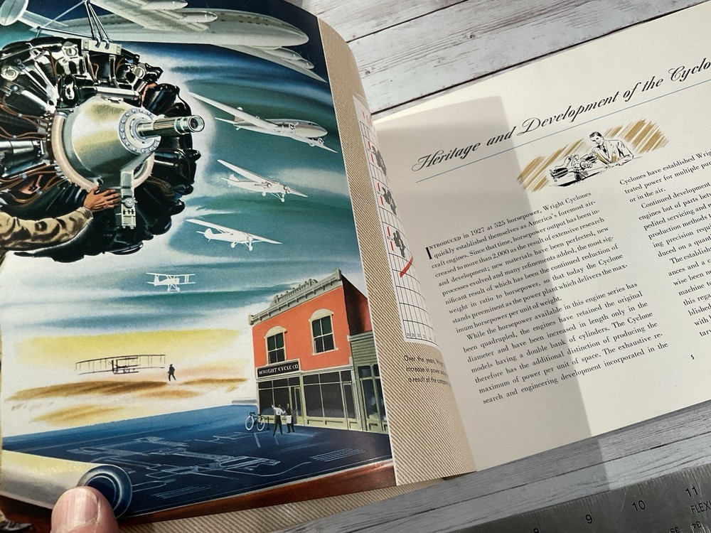 ORIGINAL WWII 1942 WRIGHT CYCLONES AIRCRAFT ENGINE BROCHURE