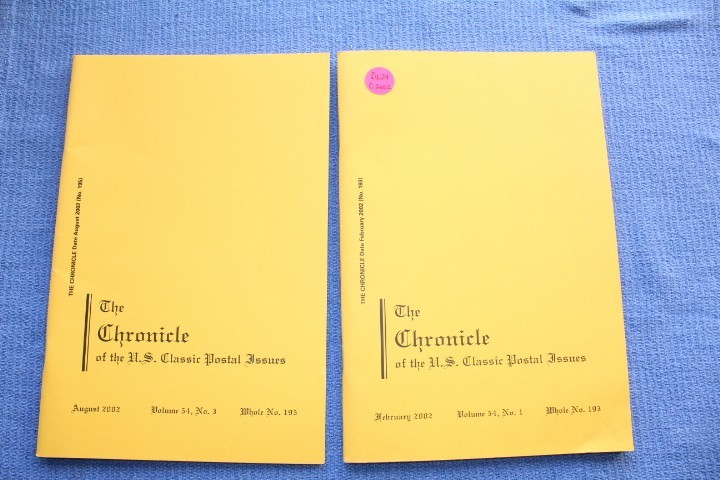 The Chronicle of US Classic Postal Issues Partial year 2002 BlueLakeStamps Great