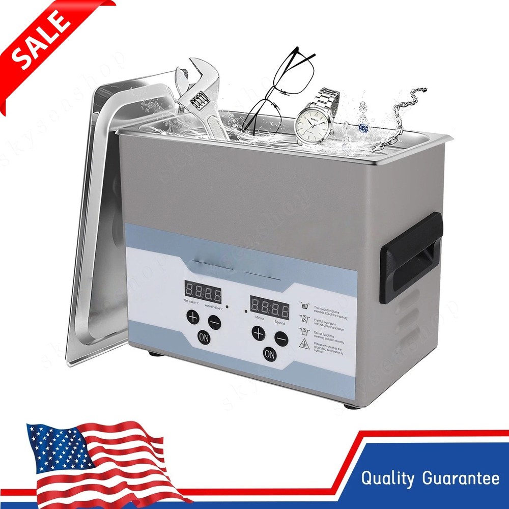 3.2L Ultrasonic Cleaner with Timer Heating Machine Digital Sonic Cleaner