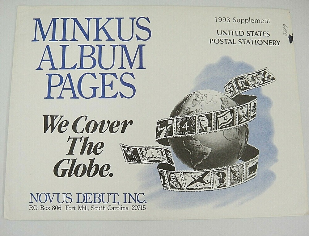 Minkus 1993 United States Postal Stationery Supplement No 14 NOS