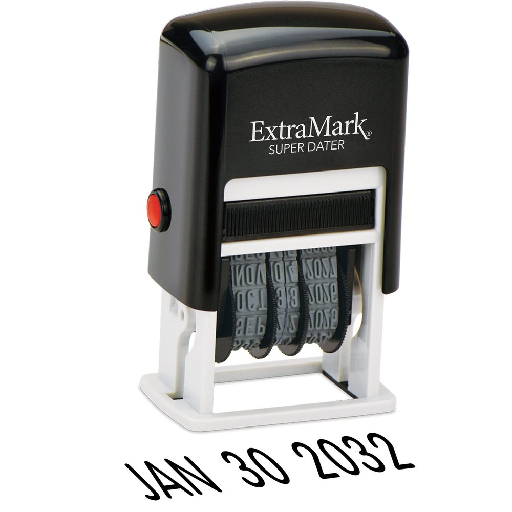 Super Dater Ink Stamp-Self-Inking Rubber Date Stamper-for Documents, Library