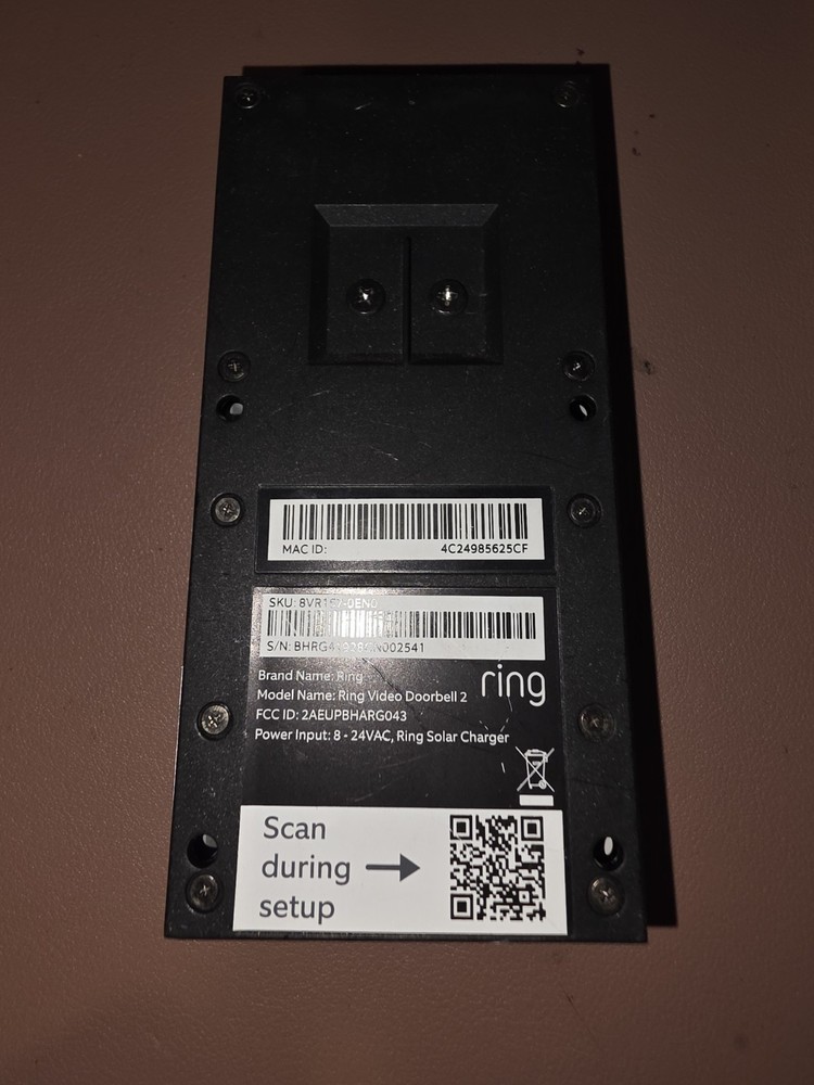 Ring Video Doorbell 2 Motion Security Camera-B1A