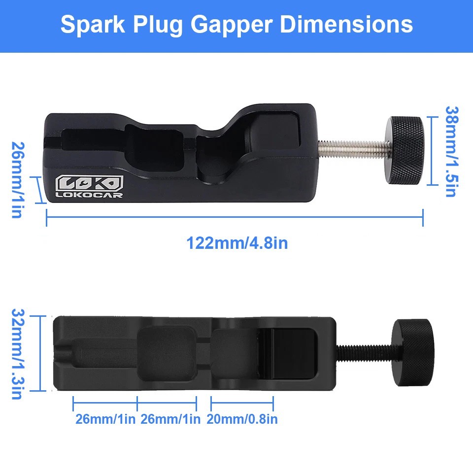 LokoCar Universal Engine Spark Plug Gap Tool Gapping Gapper 10 / 12 / 14 / 16mm