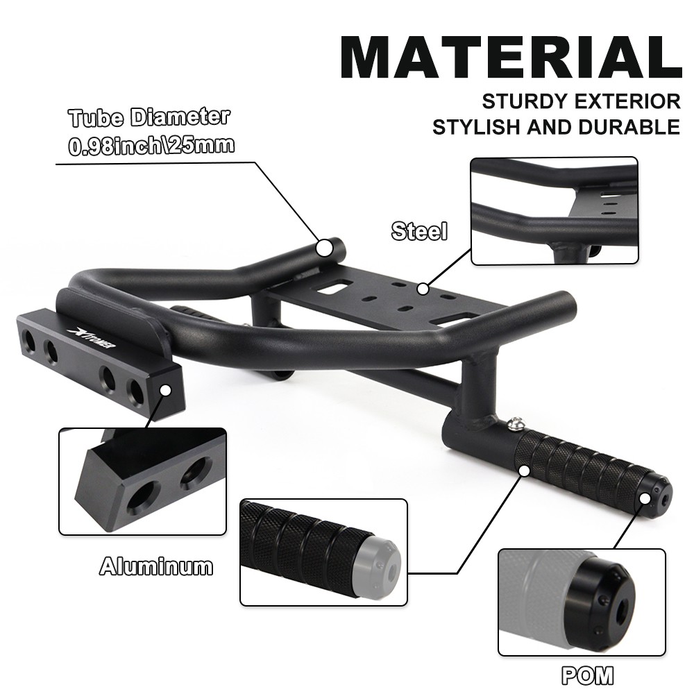 Steel Rear Stunt Parts Subcage Scrape Bars Fit For Kawasaki Z125 Pro 2017-2024