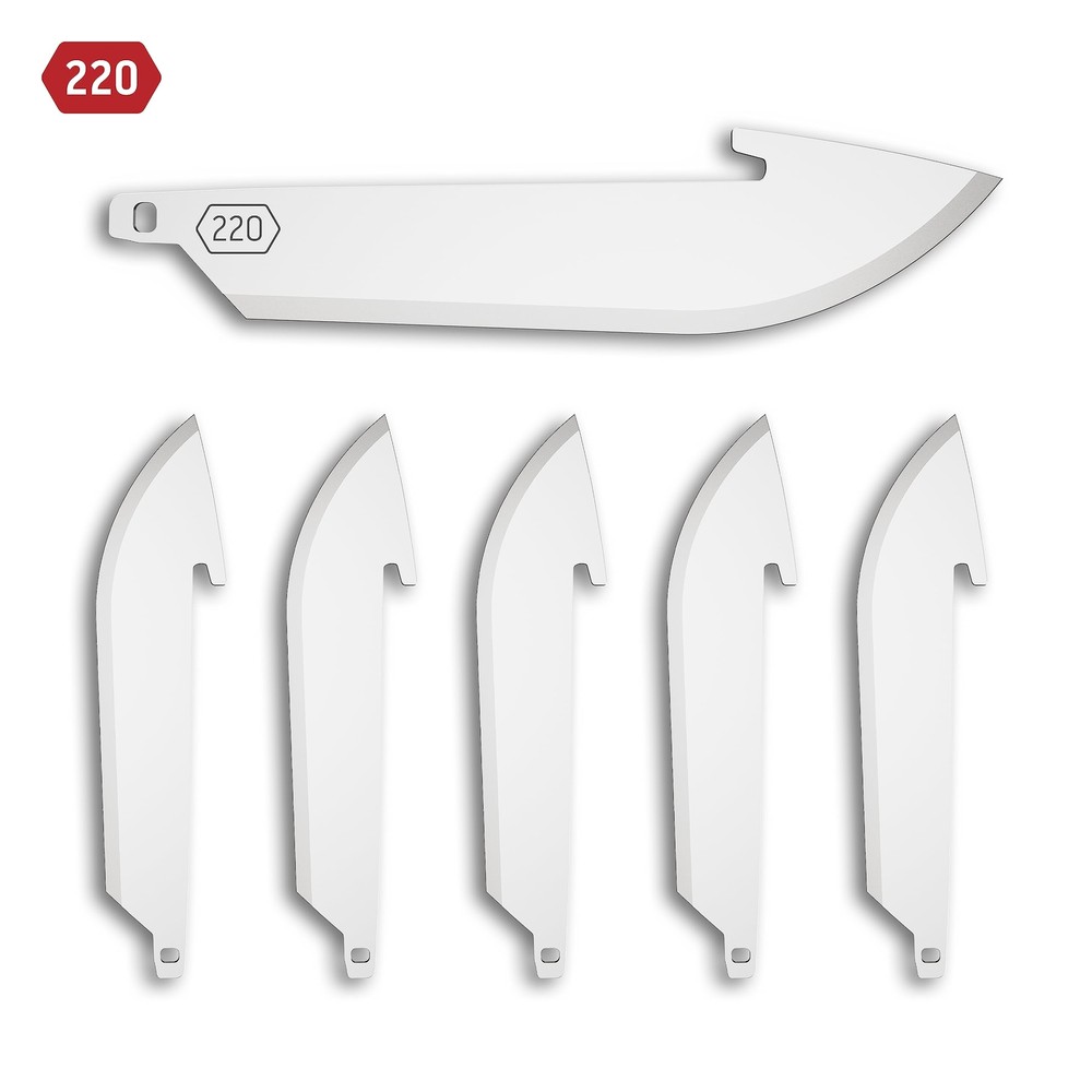 Outdoor Edge 2.2" Drop-Point Blade Pack (6 Blades), Compatibility Blade Code 220