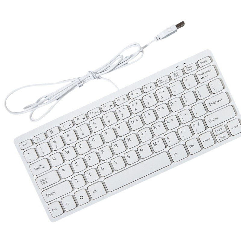 Slim Wireds Keyboards 78 Key Ergonomic for Comfortable Typing Experience