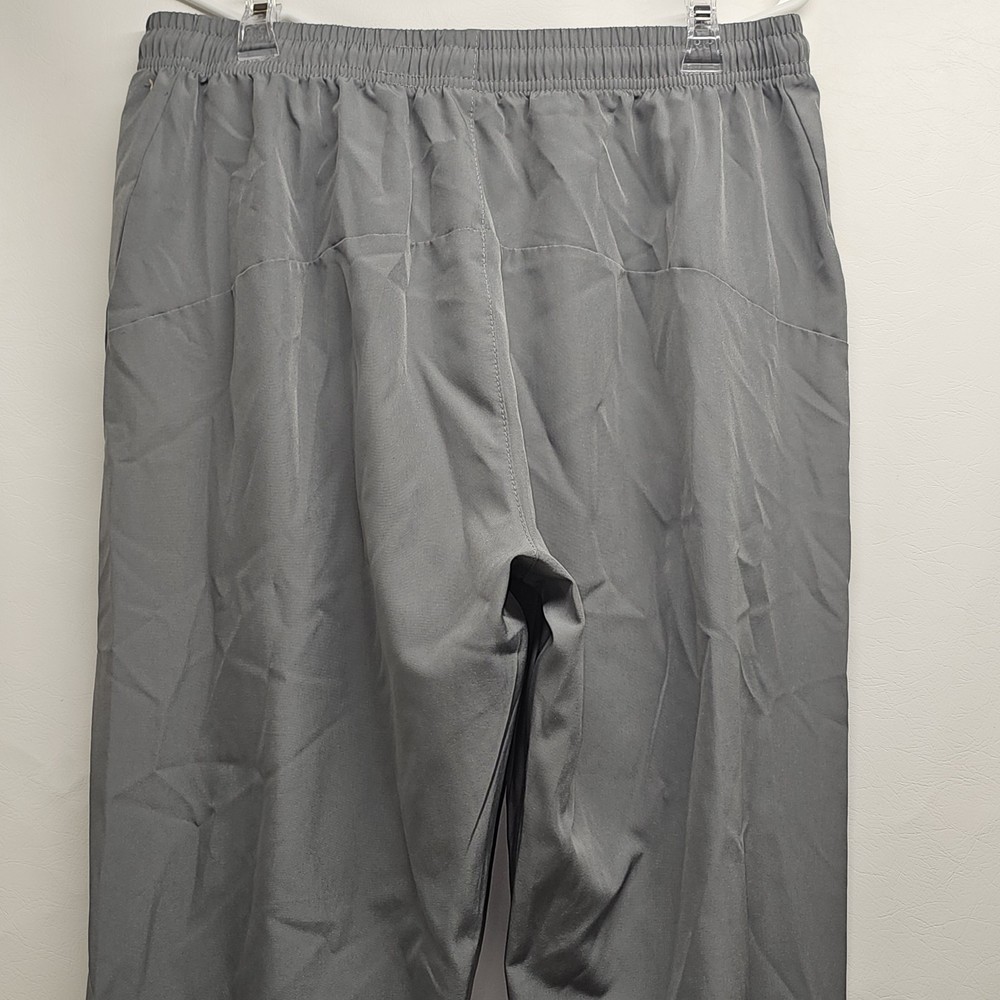 TechTraining Gray Active Pants Zip Pockets Drawstring 100% Polyester