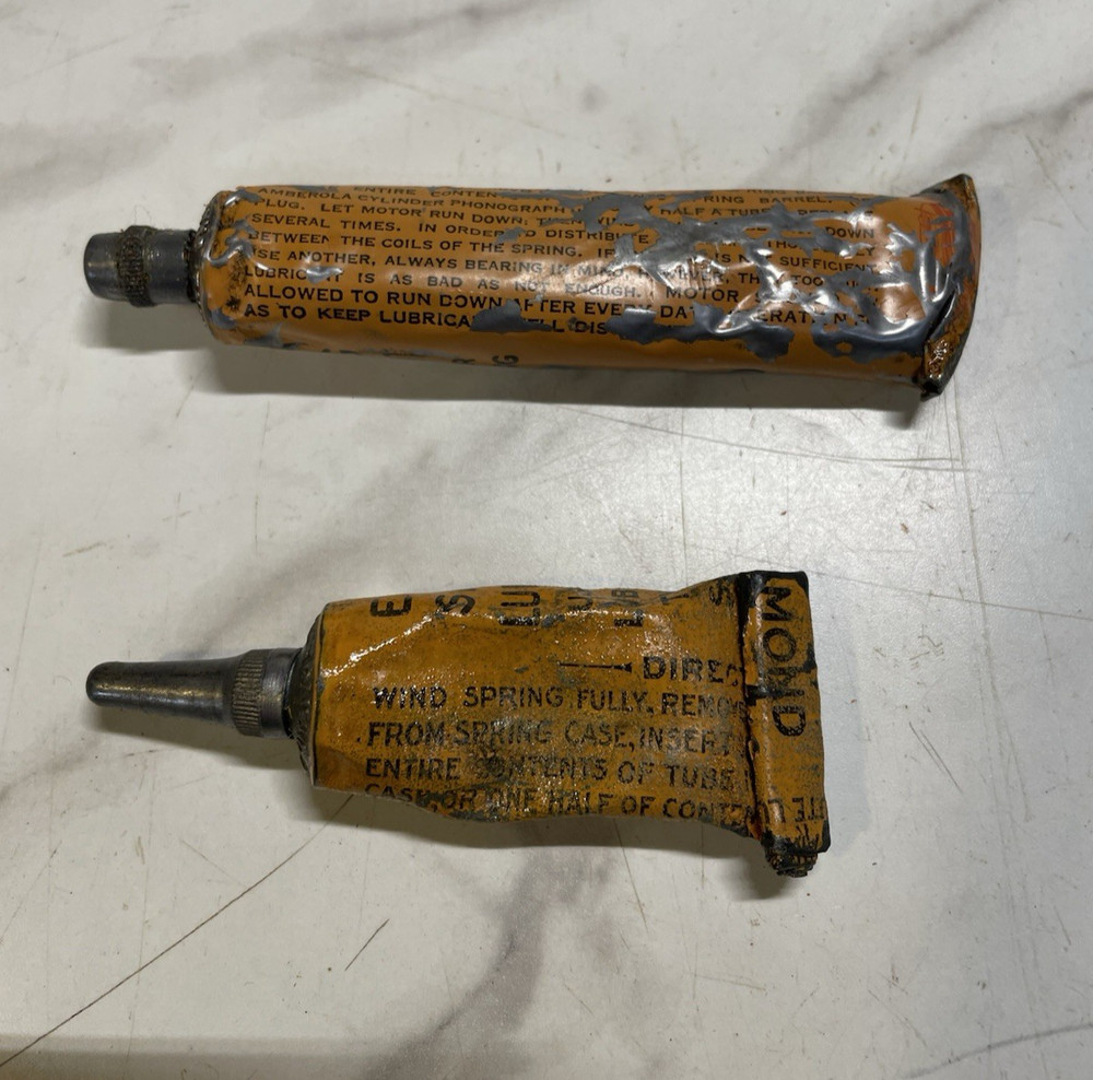 Edison Phonograph Grease Tubes