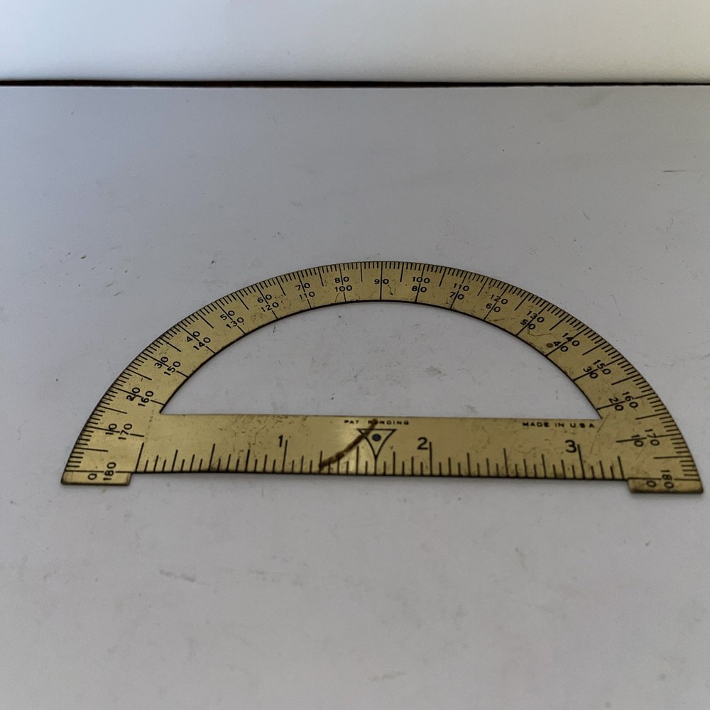 Vintage Brass Drafting Mechanical Protractor