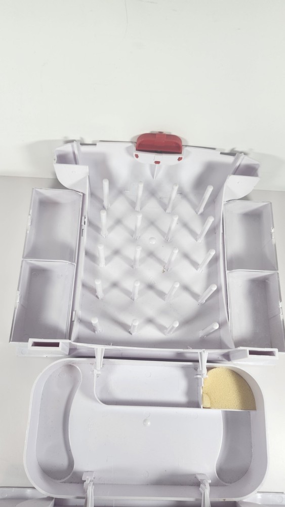 Singer Sew Essentials EMPTY Storage Case Box White Red Sewing Portable Organizer