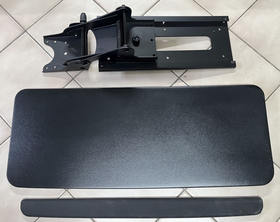 Adjustable Height And Angle Keyboard Tray Under Desk Holder For Office Work