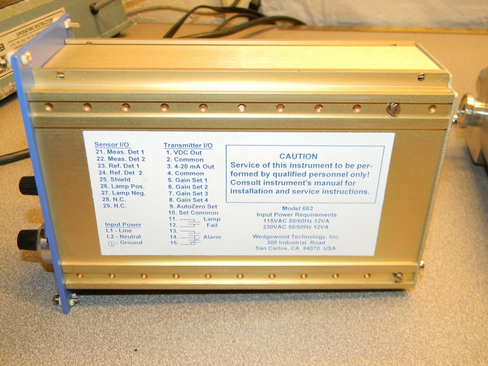 Wedgewood Technology Model 662 UV Analyzer (662A1V-N-KF025) W AF42 Sensor