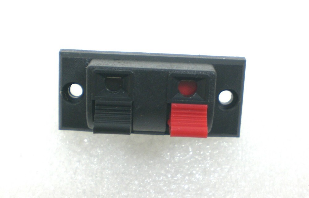 Two Conductor Push Release Pin Speaker Wire Spring Terminal Connectors