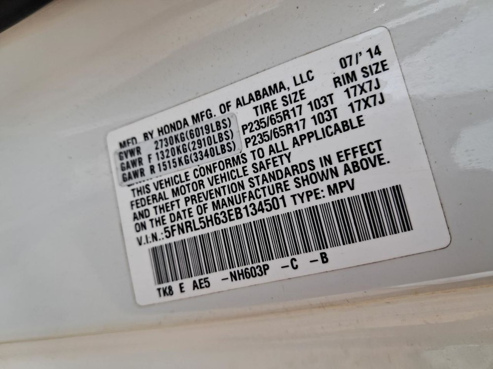 ODYSSEY 2014 Glove Box 4807976