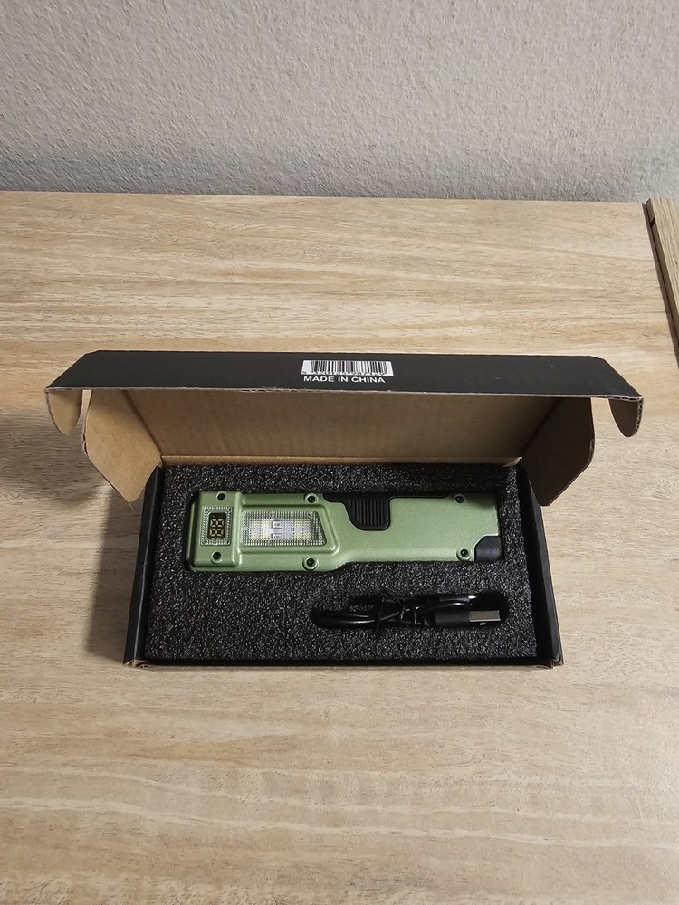 EDC Rechargeable Led Flat Tactical Flashlight Digital Display 8 Modes Waterproof