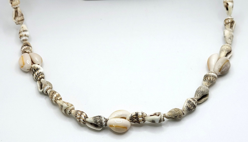 Vintage Cowrie Shell Necklace 34"