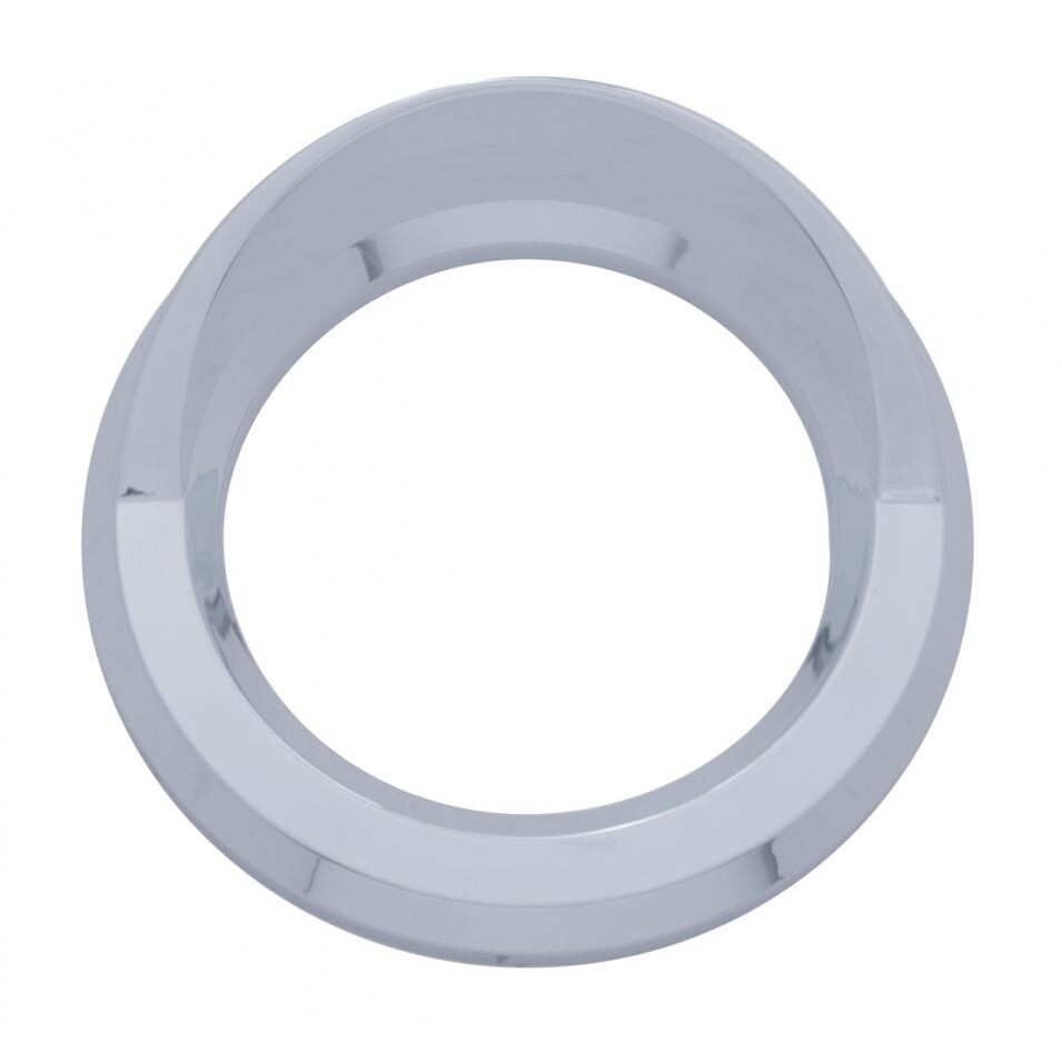 4" Chrome Plastic Security Ring w/ Snap-On Visor - Set of 2