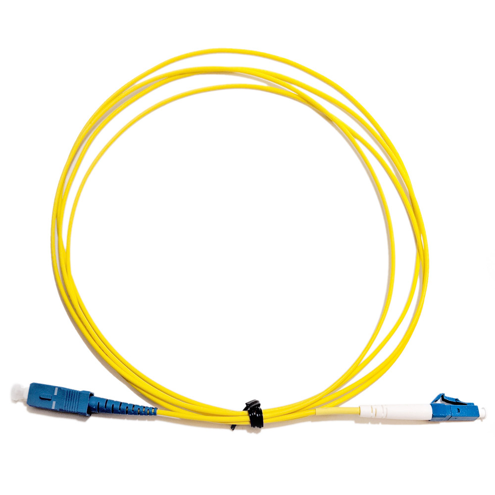 Fiber Optic Cable Patch Cord, Singlemode, Simplex SCUPC to LCUPC, 2M (6ft)