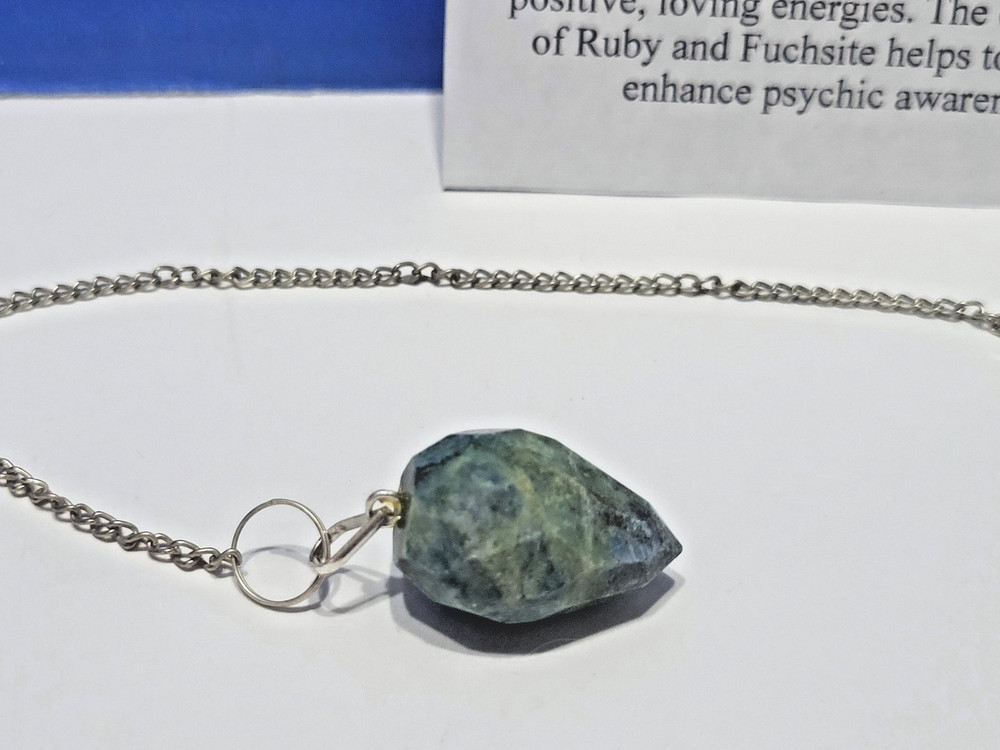Vintage Ruby in Fuchsite Pendulum for Dowsing
